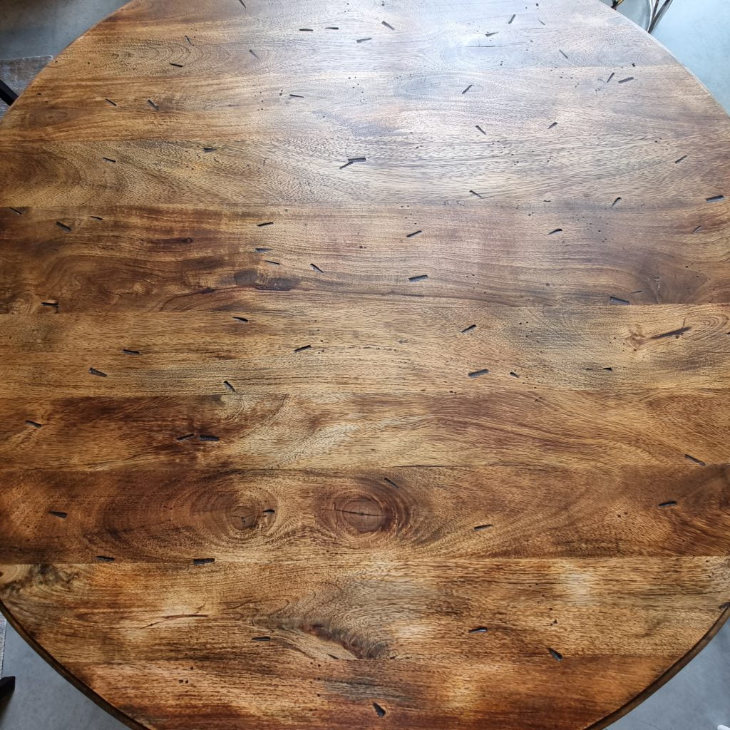 Table ronde chêne massif
