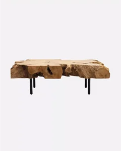 MYHAN-Table Basse Racine de Teck Brut