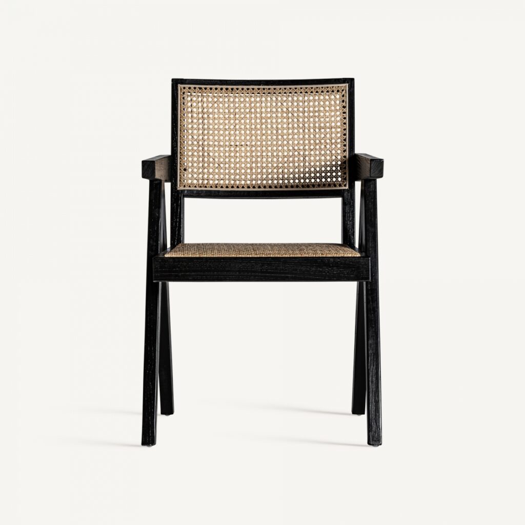CIEZA-Chaise Noir en Orme Massif