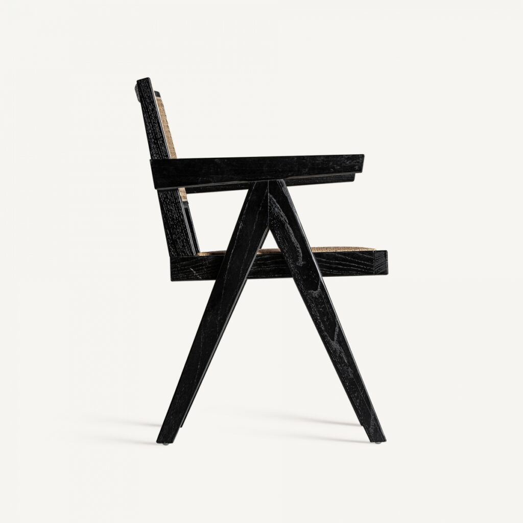 CIEZA-Chaise Noir en Orme Massif – Image 3